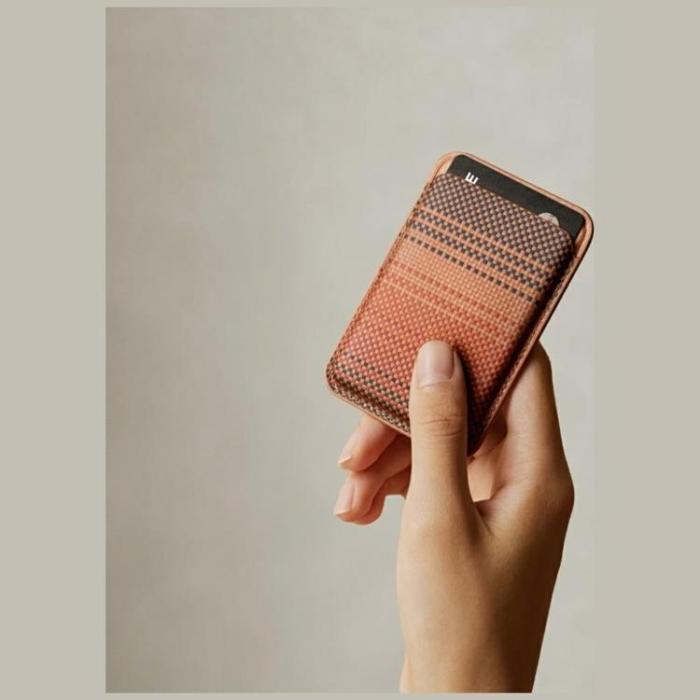 PITAKA - PITAKA MagSafe Korthållare Woven Plånbok - Sunset