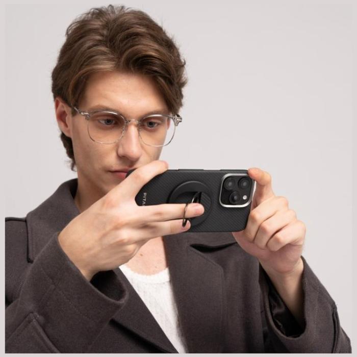 PITAKA - PITAKA MagSafe Mobilhållare MagEZ Grip 3 - Svartgrå