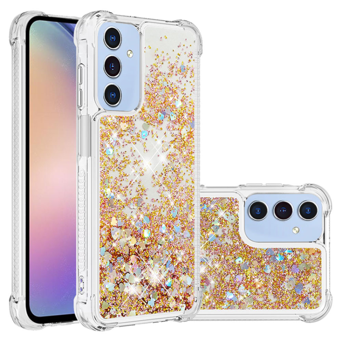 A-One Brand - Galaxy A17/A26 Mobilskal Glitter Quicksand TPU - Guld