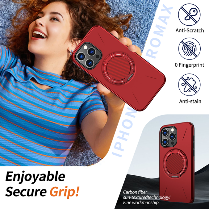 A-One Brand - iPhone 15 Pro Mobilskal MagSafe Rotating Kickstand TPU + PC