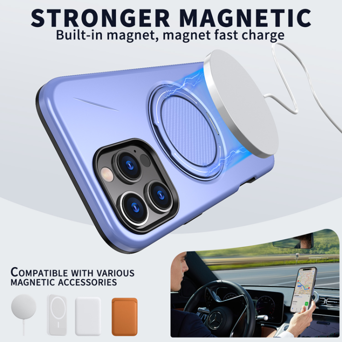 A-One Brand - iPhone 16 Pro Mobilskal MagSafe Rotating Kickstand TPU + PC