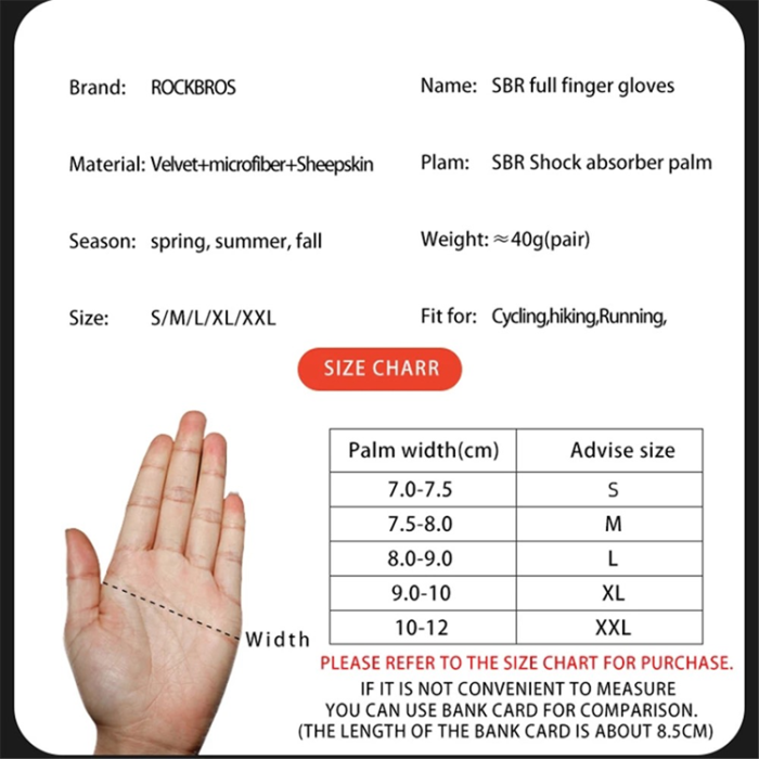 Rockbros - ROCKBROS Touchvantar Handskar Vattentåliga S208BK
