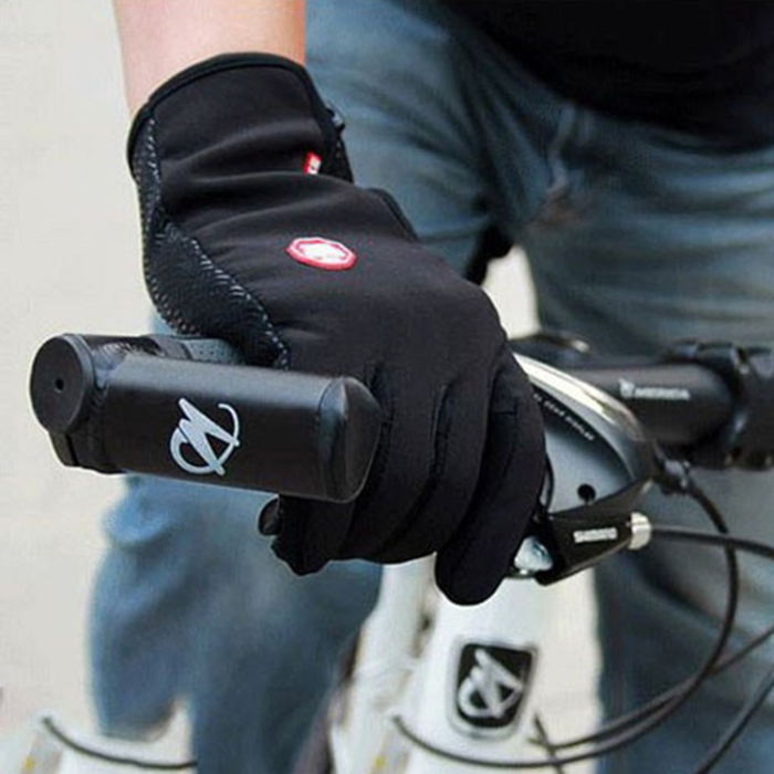 A-One Brand - Touchvantar Handskar med Halkfritt Grepp Vindtäta - Svart / XL