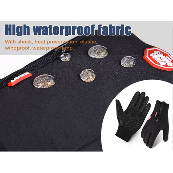 A-One Brand - Touchvantar Handskar med Halkfritt Grepp Vindtäta - Svart / XL