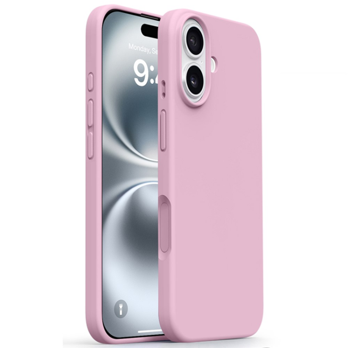 A-One Brand - iPhone 17 Mobilskal Silikon Microfiber Lining - Rosa