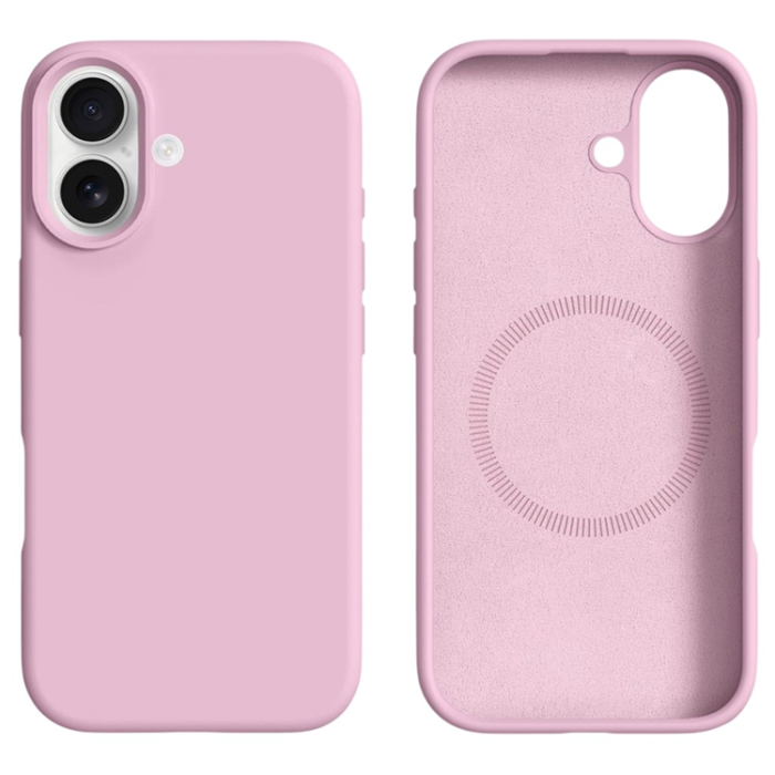 A-One Brand - iPhone 17 Mobilskal MagSafe Liquid Silikon+PC - Rosa