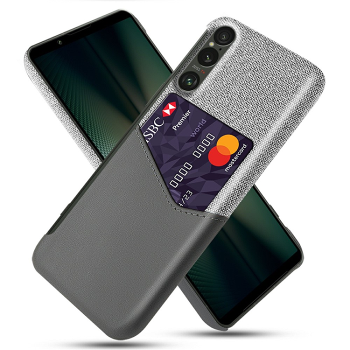 A-One Brand - Sony Xperia 1 VII Mobilskal med Korthållare Kickstand - Grå