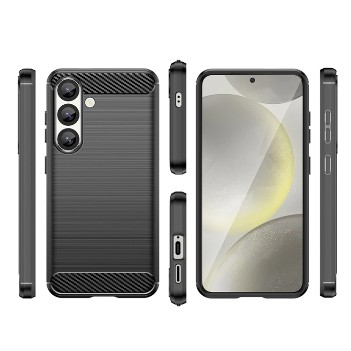 A-One Brand - Xiaomi Poco C71 Mobilskal Carbon Silikon - Svart