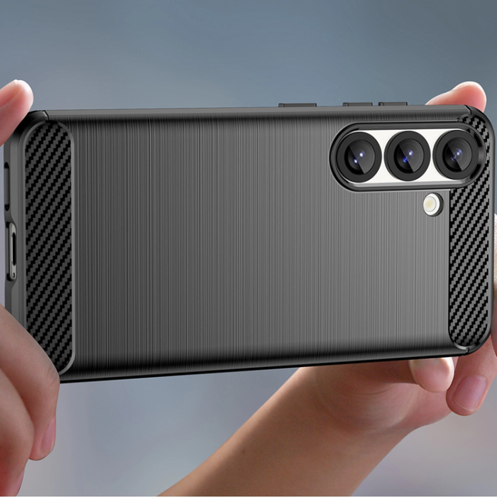 A-One Brand - Xiaomi Poco C71 Mobilskal Carbon Silikon - Svart