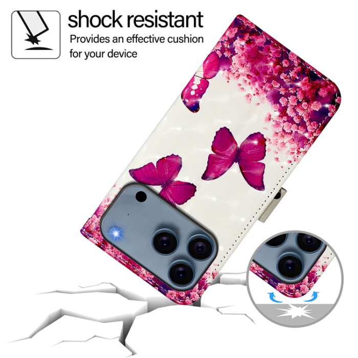 A-One Brand - iPhone 17 Pro Max Plånboksfodral Printing Pattern Med Strap