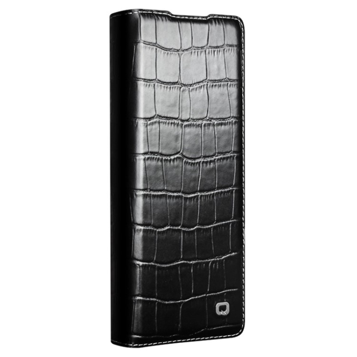 QIALINO - QIALINO Galaxy Z Fold 6 Fodral Äkta Läder Cowhide Crocodile
