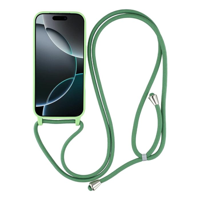 A-One Brand - iPhone 17 Pro Max Mobilskal TPU Shockproof med Lanyard - Grön