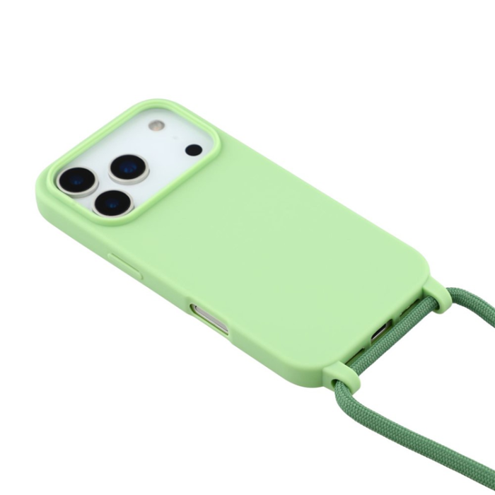 A-One Brand - iPhone 17 Pro Max Mobilskal TPU Shockproof med Lanyard - Grön