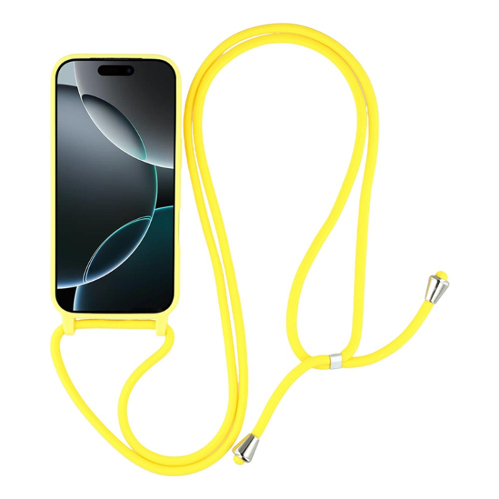 A-One Brand - iPhone 17 Pro Max Mobilskal TPU Shockproof med Lanyard - Gul