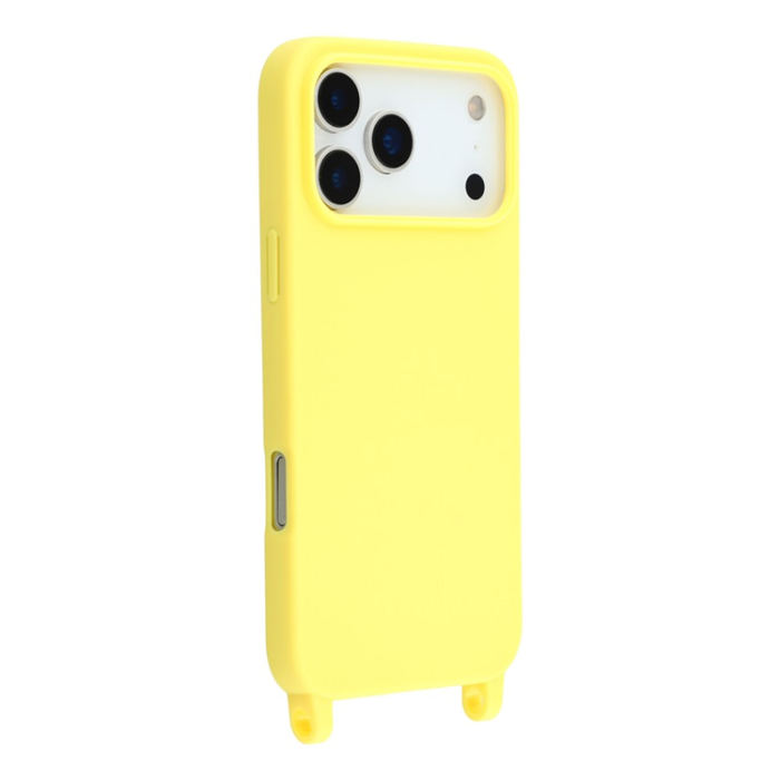 A-One Brand - iPhone 17 Pro Max Mobilskal TPU Shockproof med Lanyard - Gul