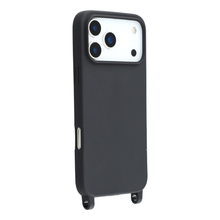 A-One Brand - iPhone 17 Pro Max Mobilskal TPU Shockproof med Lanyard - Svart