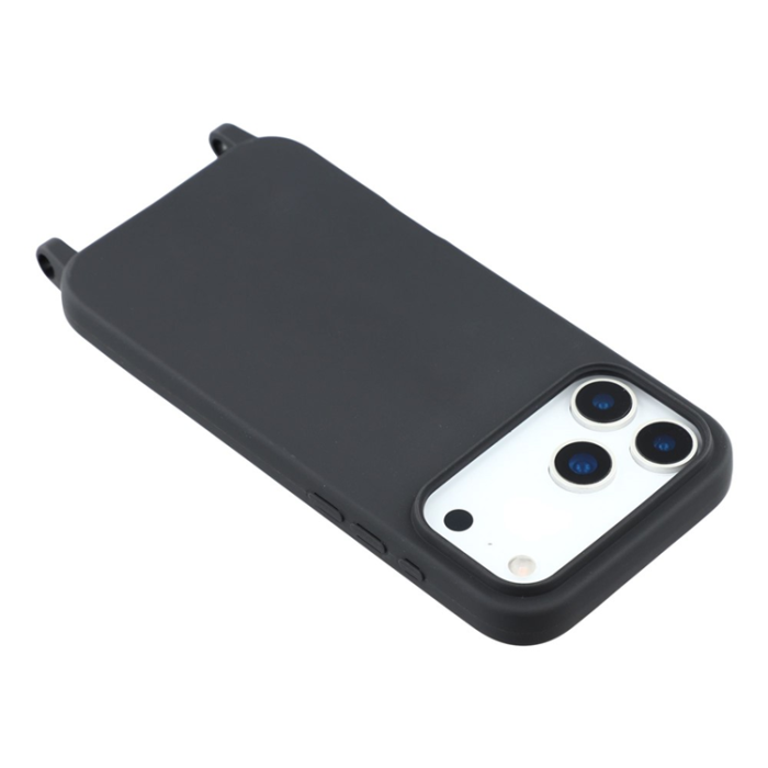 A-One Brand - iPhone 17 Pro Max Mobilskal TPU Shockproof med Lanyard - Svart