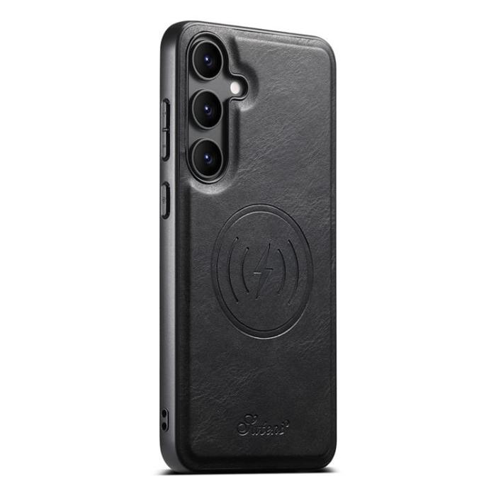 SUTENI - SUTENI Mobilskal för Galaxy S24 Plus MagSafe Korthållare H19 - Svart