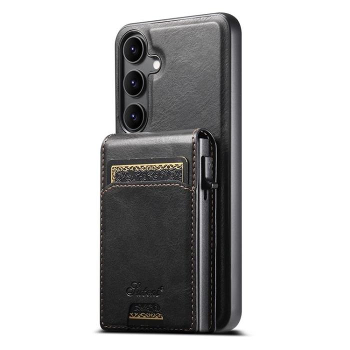 SUTENI - SUTENI Mobilskal för Galaxy S24 Plus MagSafe Korthållare H19 - Svart