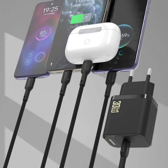 Dudao - Dudao Snabbladdare USB-C PD 30W GaN med USB-C Kabel A27PCEU - Vit