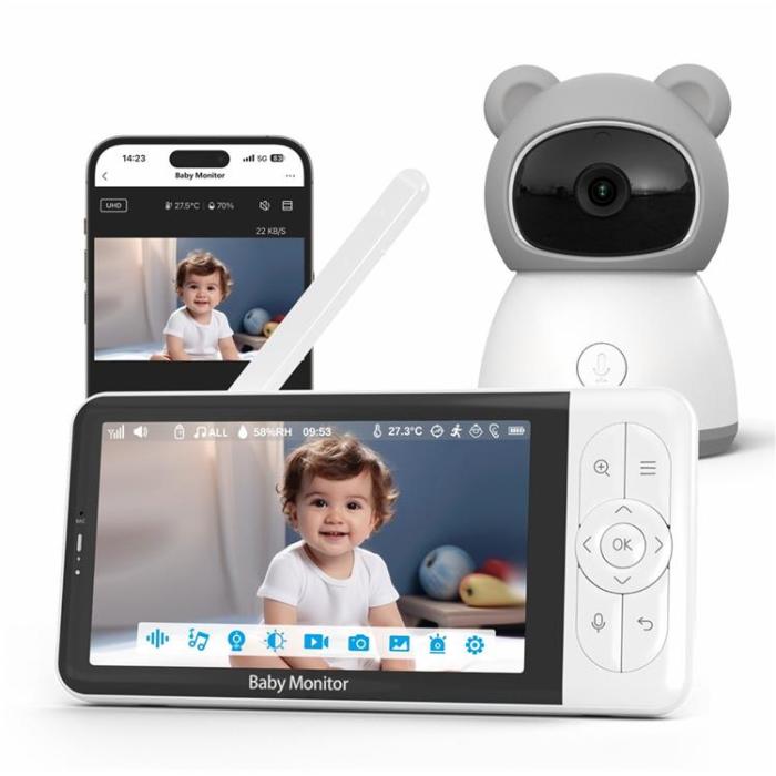 OEM - Babyvakt Nattseende Tuya-app Ljud- och Video WiFi-kamera - UK-kontakt