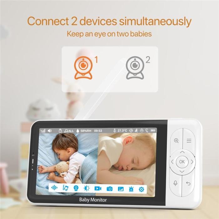 OEM - Babyvakt Nattseende Tuya-app Ljud- och Video WiFi-kamera - UK-kontakt