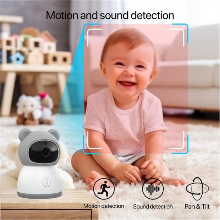 OEM - Babyvakt Nattseende Tuya-app Ljud- och Video WiFi-kamera - UK-kontakt