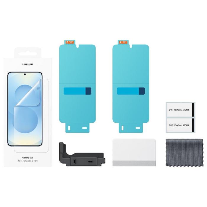 Samsung - [2-Pack] Galaxy S25 Plastfilm Skärmskydd Anti-reflecting - Clear