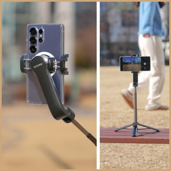 Araree - Araree Pod Gimbal 1X Selfiepinne med stativ – Svart