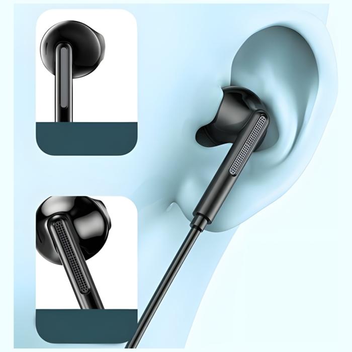 Awei - AWEI PC-7T Hörlurar stereo USB-C 1,2 m - Svart