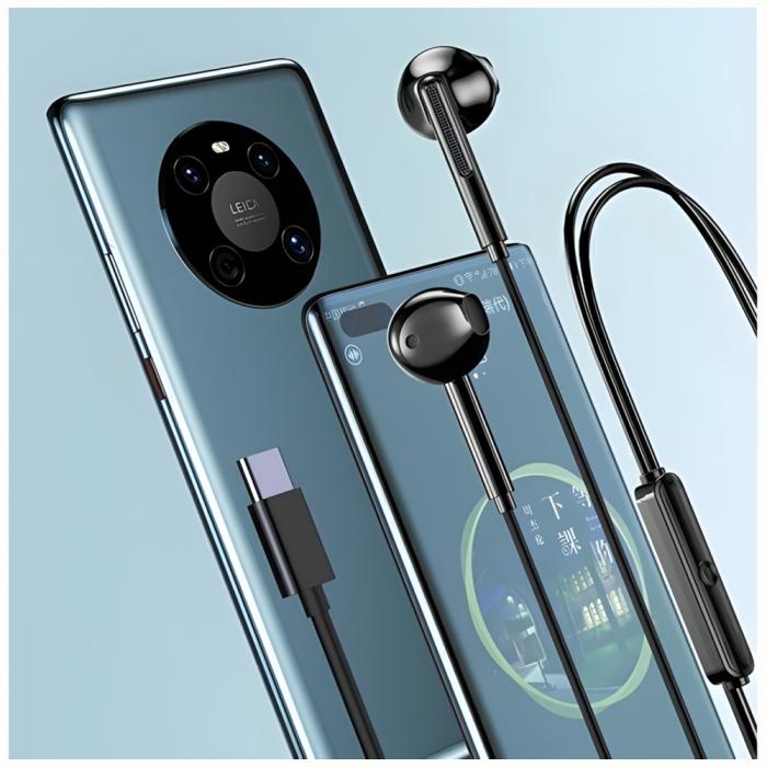 Awei - AWEI PC-7T Hörlurar stereo USB-C 1,2 m - Svart