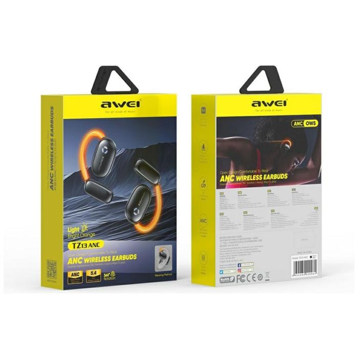 Awei - AWEI TZ13 Bluetooth Hörlurar 5.4 ANC+ docka - Svart