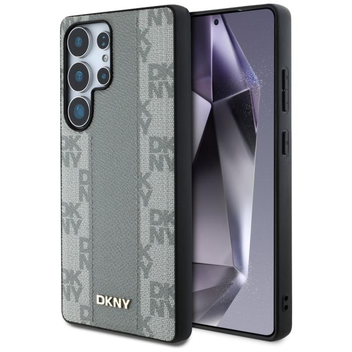 DKNY - DKNY Galaxy S25 Ultra Mobilskal MagSafe Läder Checkered Pattern