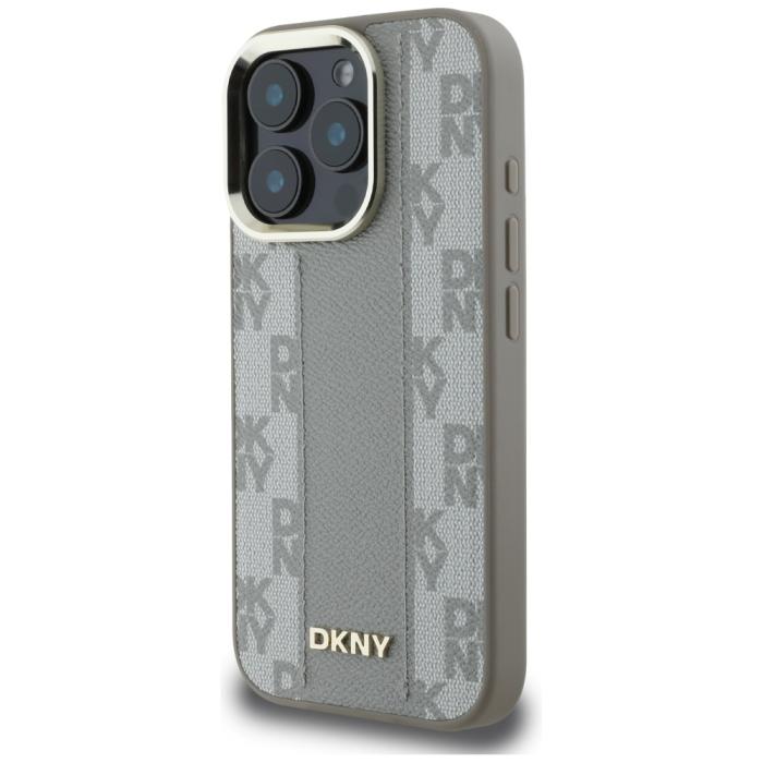 DKNY - DKNY iPhone 16 Pro Mobilskal MagSafe Checkered Pattern - Beige