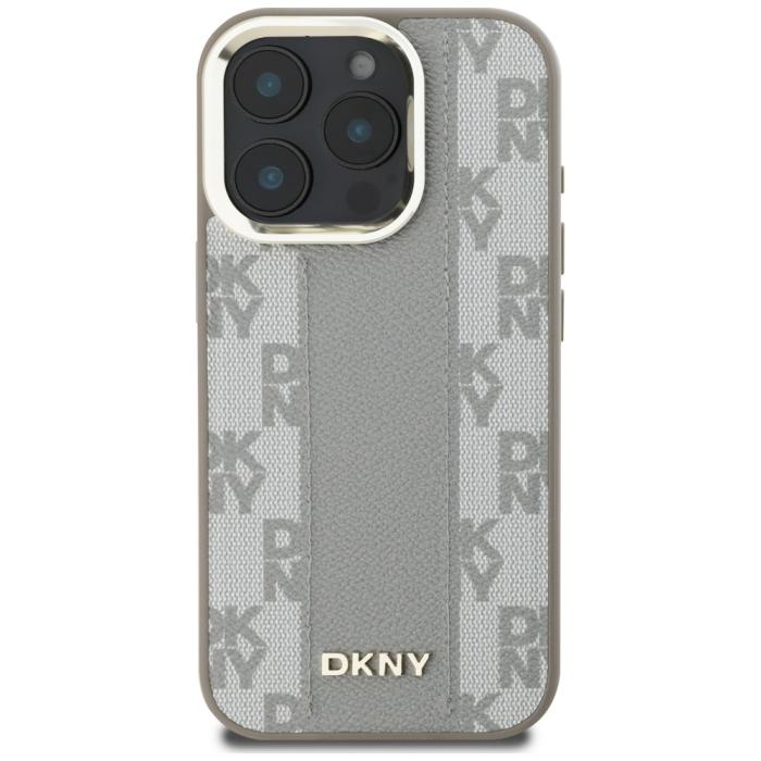 DKNY - DKNY iPhone 16 Pro Mobilskal MagSafe Checkered Pattern - Beige