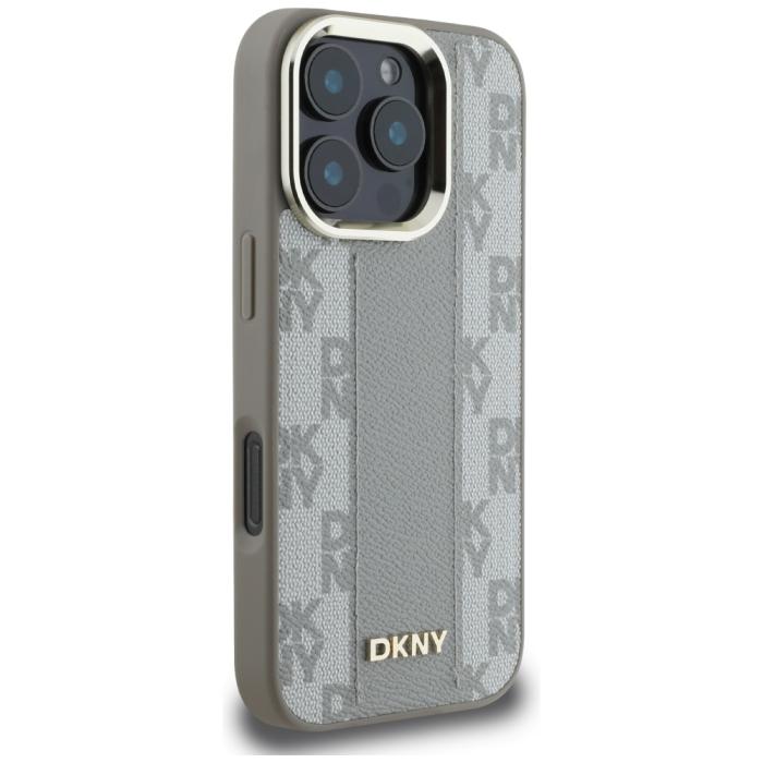 DKNY - DKNY iPhone 16 Pro Mobilskal MagSafe Checkered Pattern - Beige