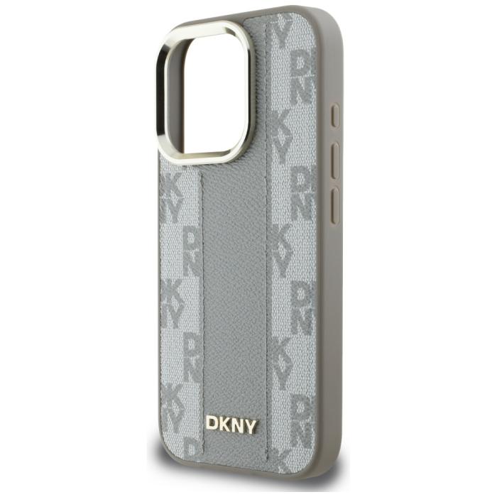 DKNY - DKNY iPhone 16 Pro Mobilskal MagSafe Checkered Pattern - Beige