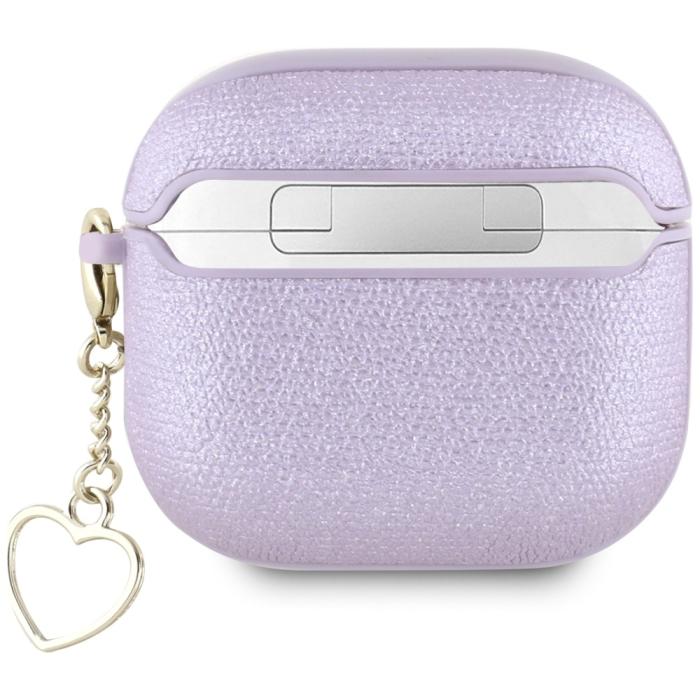 Guess - Guess AirPods 4 Skal Metallic Script Charm - Lila