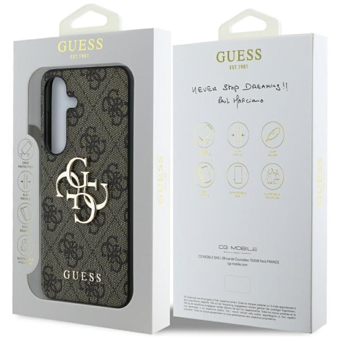 Guess - Guess Galaxy S25 Plus Mobilskal MagSafe Big 4G Classic - Brun