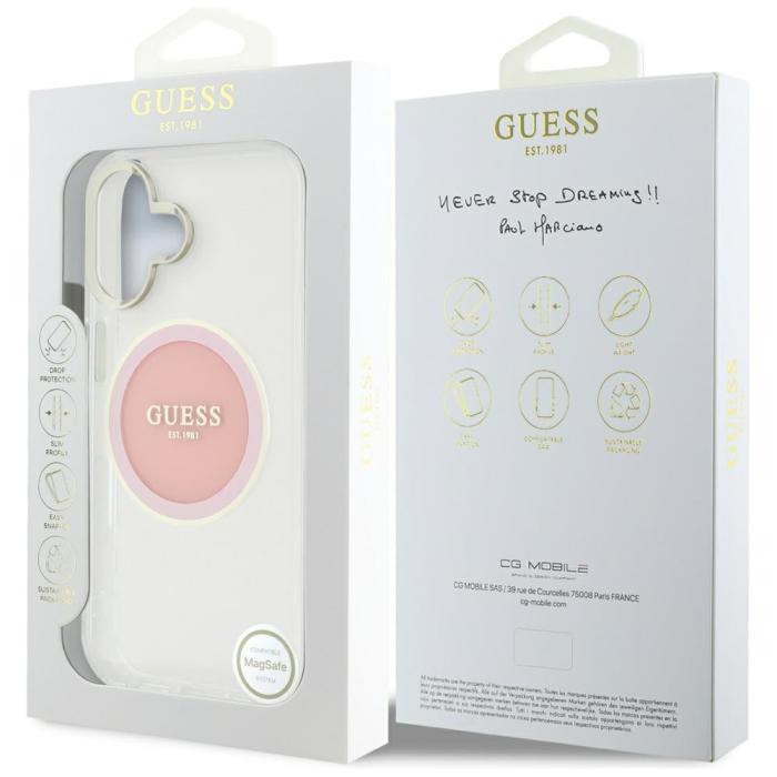 Guess - Guess iPhone 16 Mobilskal MagSafe IML Colored Circle