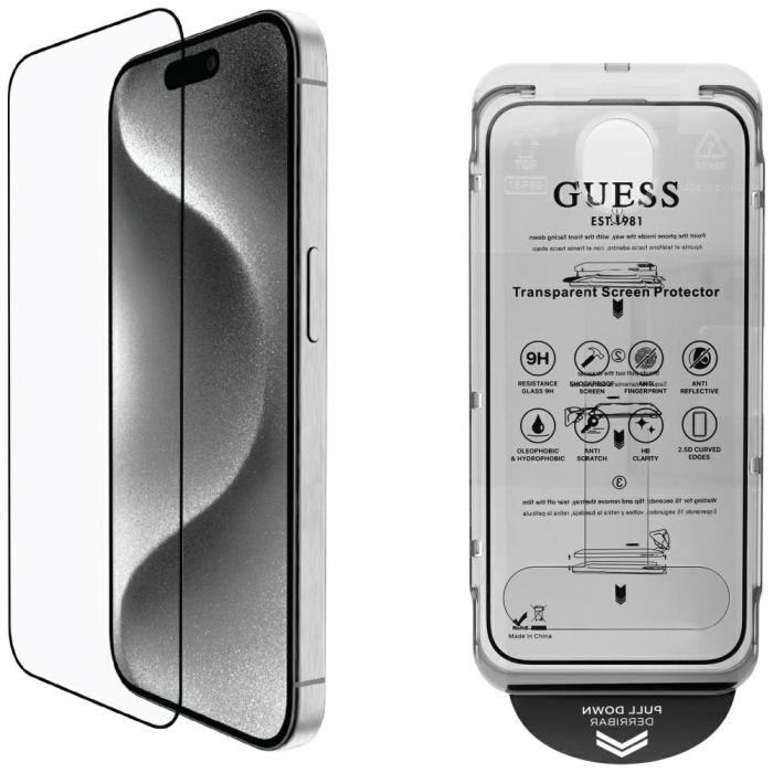 Guess - Guess iPhone 16 Pro Max Härdat Glas Skärmskydd Full + Lins