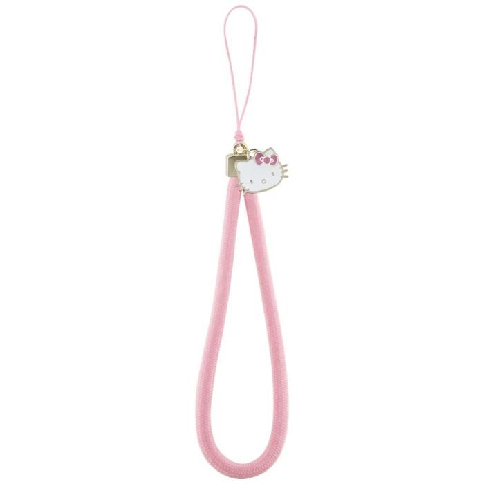 Hello Kitty - Hello Kitty Mobilrem Nylon Cord Kitty Head Charm – Rosa
