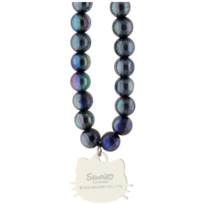 Hello Kitty - Hello Kitty Mobilrem Pearls Kitty Head Charm – Svart