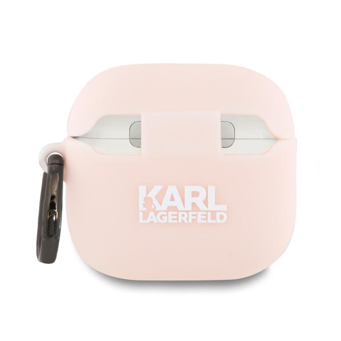 KARL LAGERFELD - Karl Lagerfeld AirPods 4 Silikonskal Choupette Head 3D - Rosa