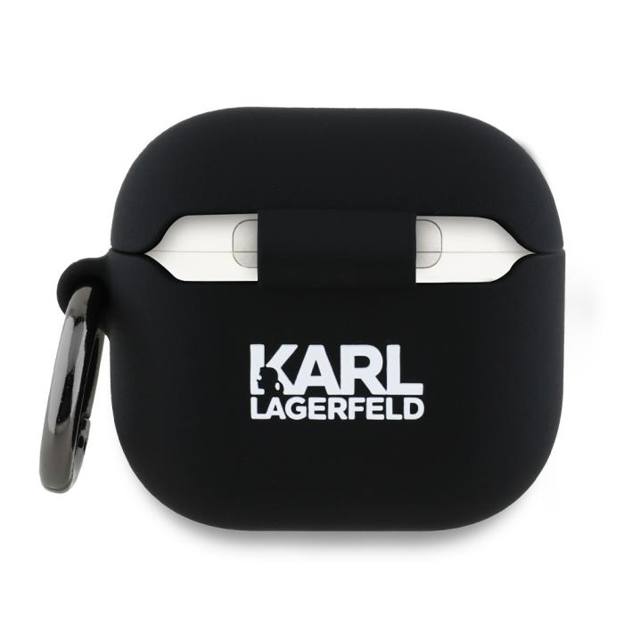 KARL LAGERFELD - Karl Lagerfeld AirPods 4 Silikonskal Choupette Head 3D - Svart