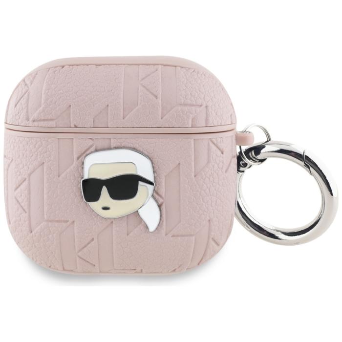 KARL LAGERFELD - Karl Lagerfeld AirPods 4 Skal Monogram Karl Head - Rosa