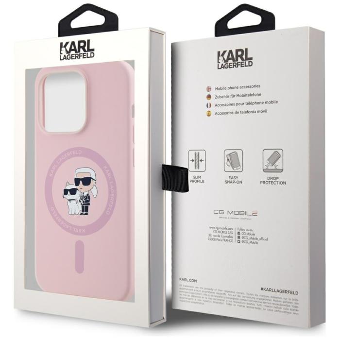 KARL LAGERFELD - Karl Lagerfeld iPhone 14 Pro Max Mobilskal MagSafe Karl&Choupette