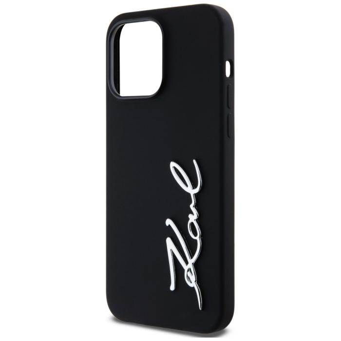KARL LAGERFELD - Karl Lagerfeld iPhone 14 Pro Max Mobilskal MagSafe Metal Script Logo