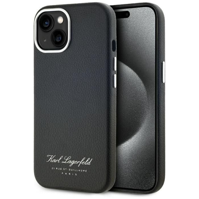 KARL LAGERFELD - Karl Lagerfeld iPhone 15 Mobilskal MagSafe Hotel RSG - Svart