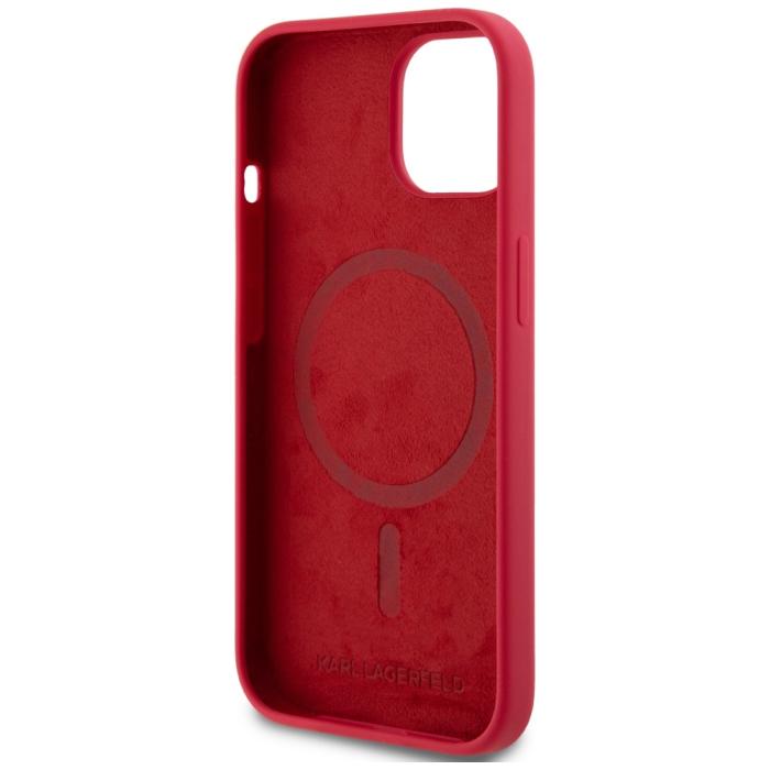 KARL LAGERFELD - Karl Lagerfeld iPhone 15 Mobilskal MagSafe Karl & Choupette Röd